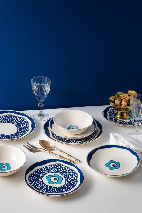 Hermia Pavo Chic 24 Ytkm Juego de Cena de Porcelana Multicolor Hermia Pavo Chic 24 Ytkm Juego de Cena de Porcelana Multicolor